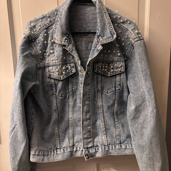 Studded Jean Jacket – Size Large (Never Worn) - Picture 1 of 1